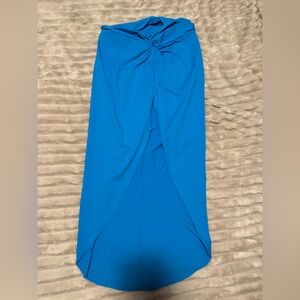 SKIMS Electric Blue Twist-Front Swim Sarong
